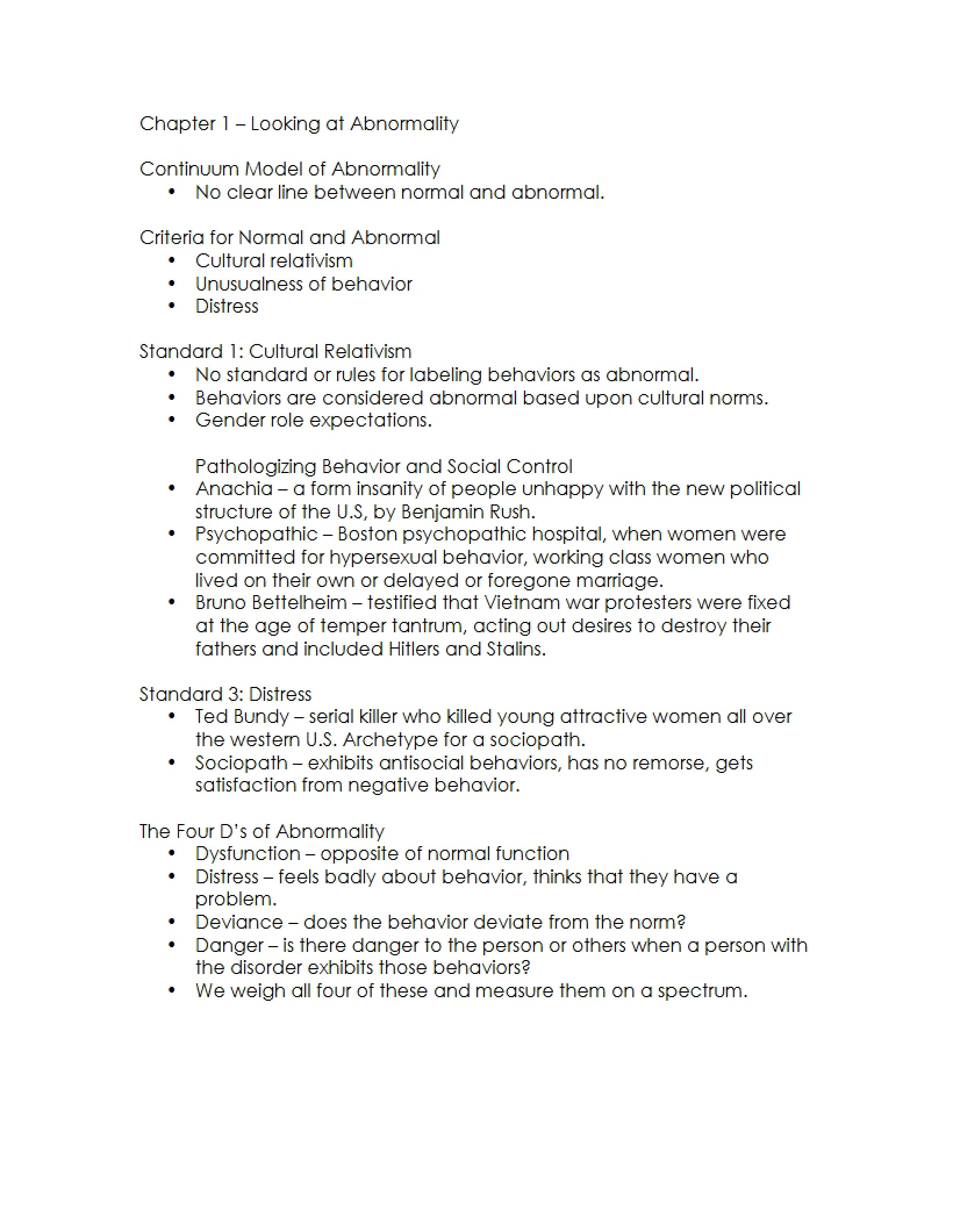 Examining Abnormality Chapter 1