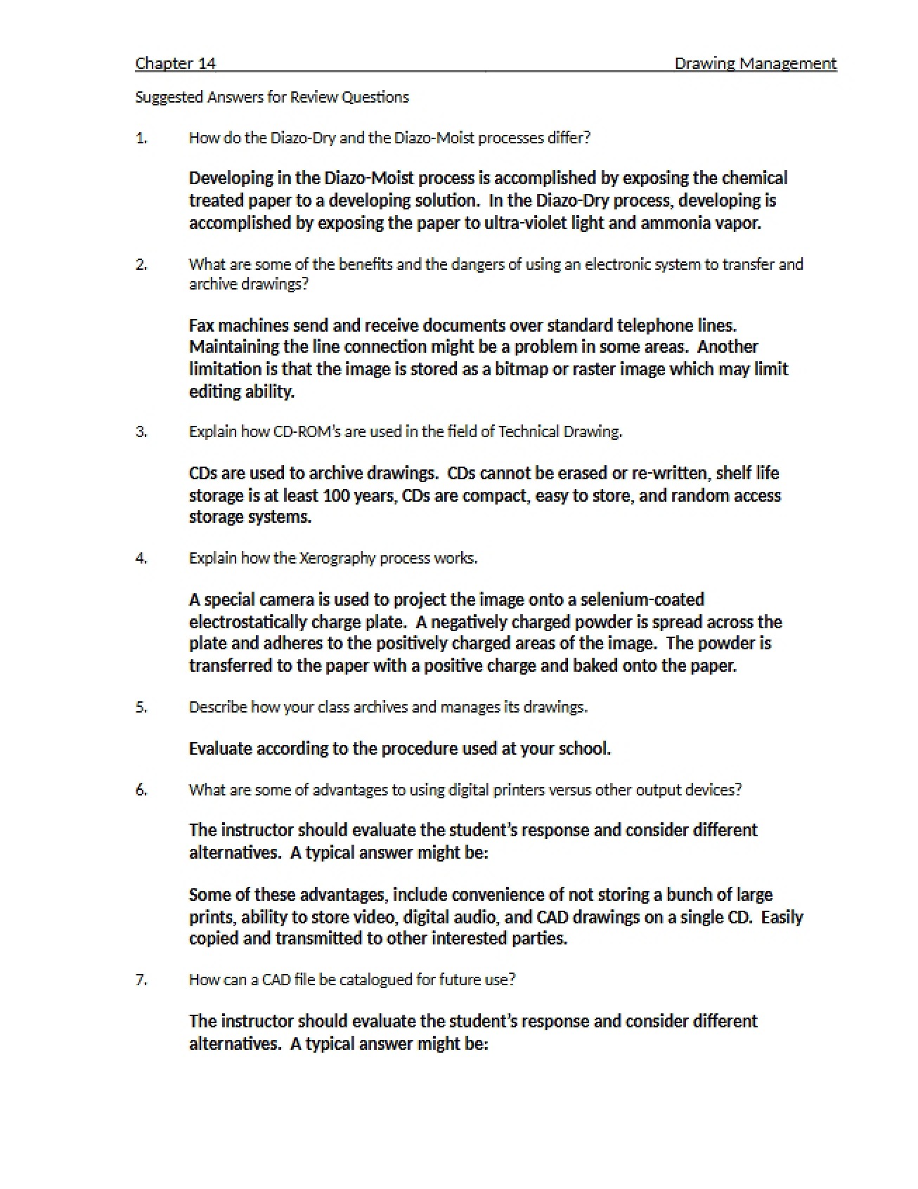 Review Questions Chapter 14