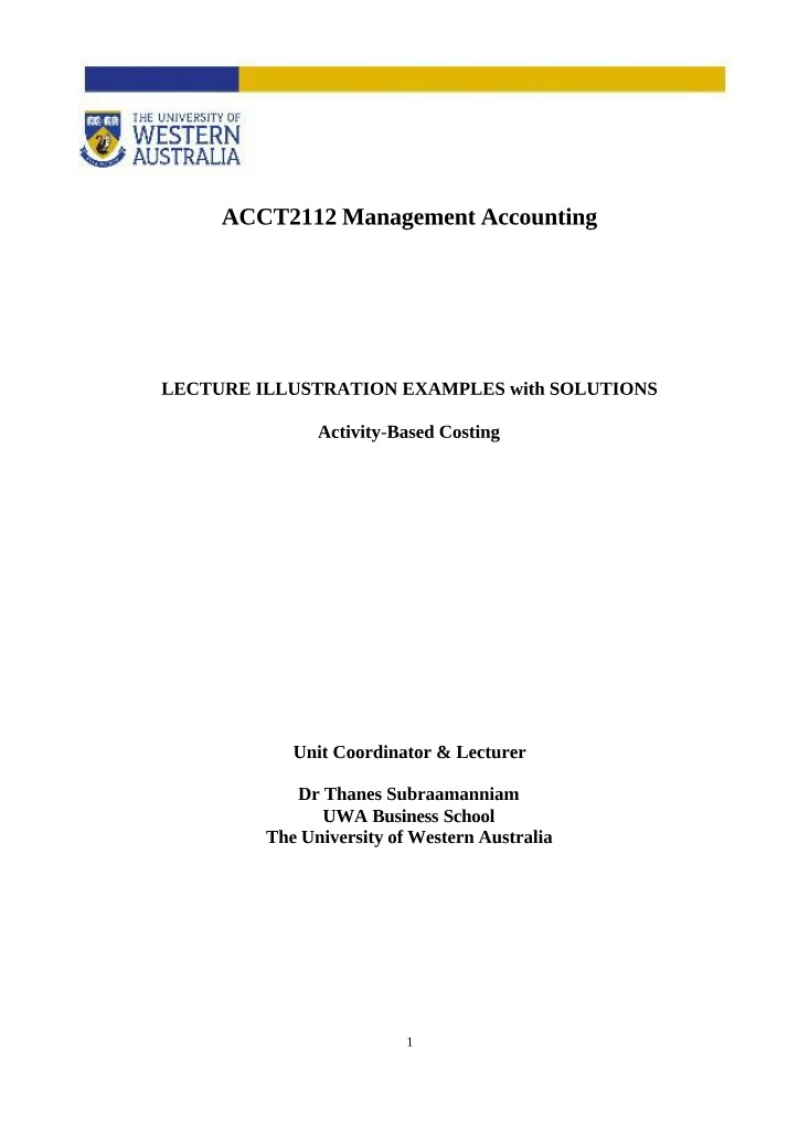Activity-Based Costing for BluStandard Player - Complete Bill of Materials