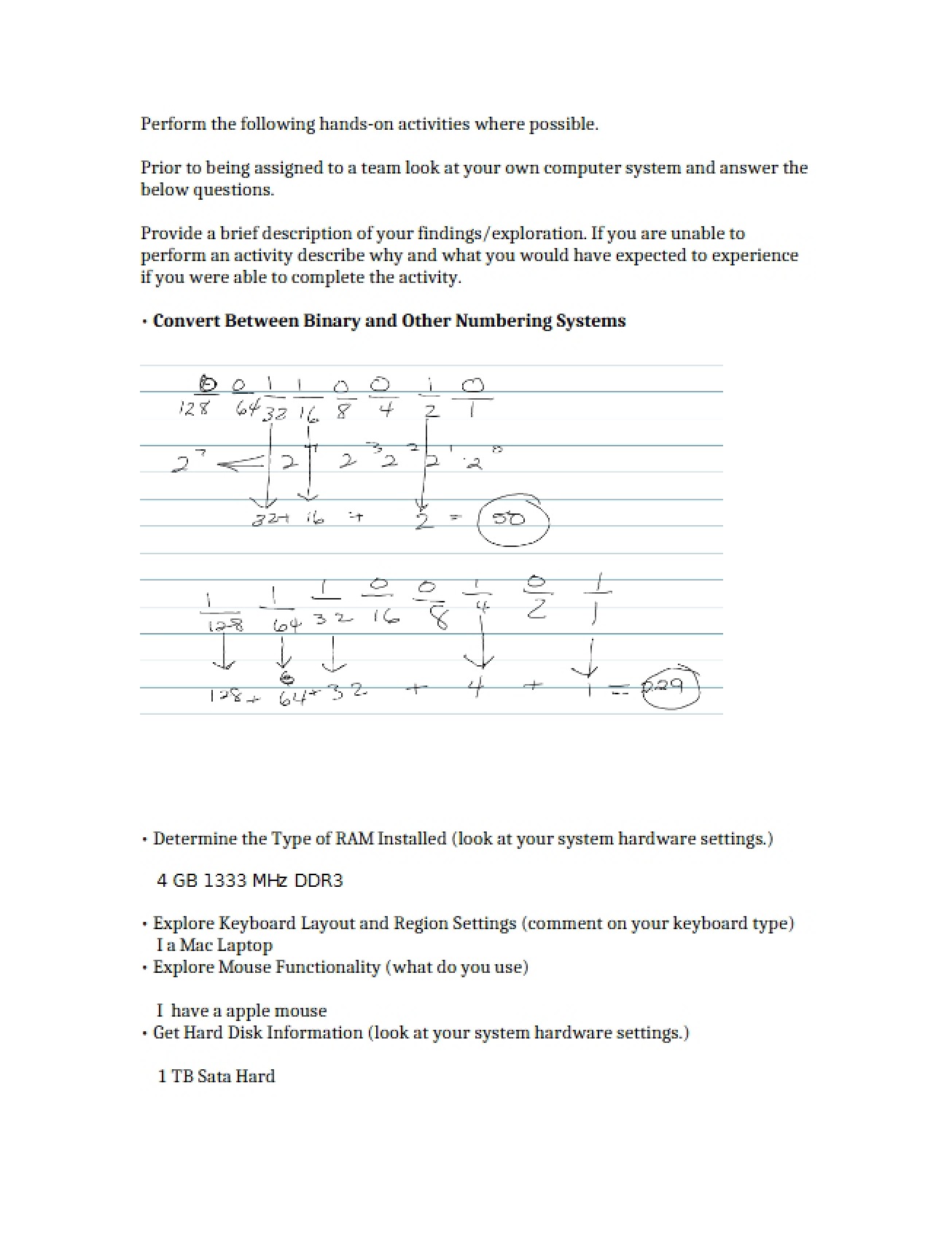 Converting Between Binary and Other Numbering Systems