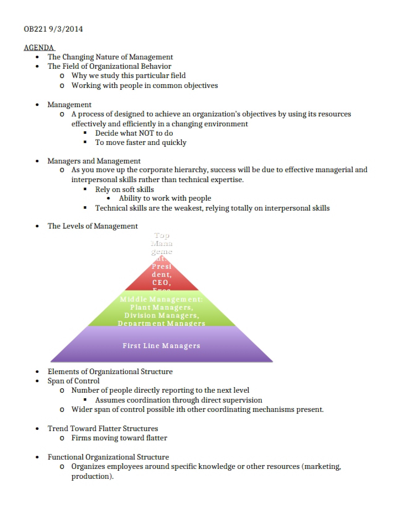Dynamic Leading Organizations Course Agenda
