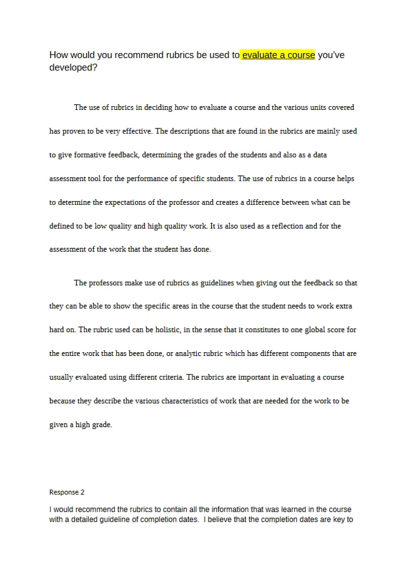 School Assignment