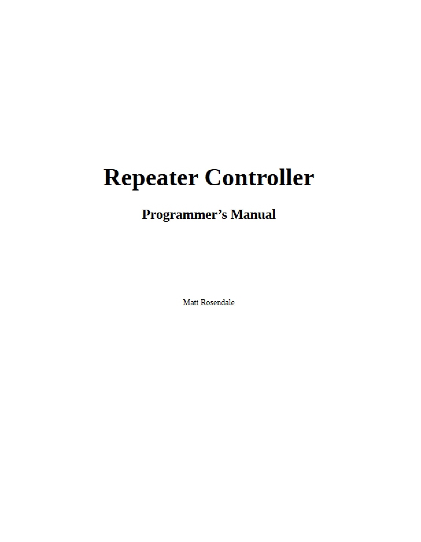 Controller for Repeater