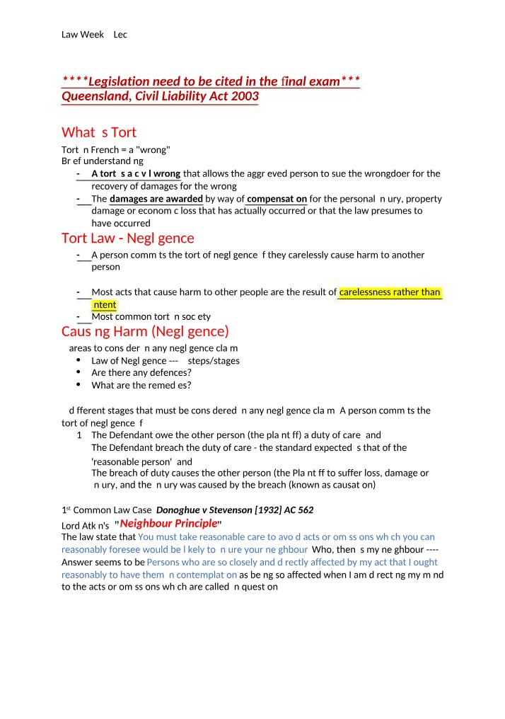 Lecture Notes - Week 3