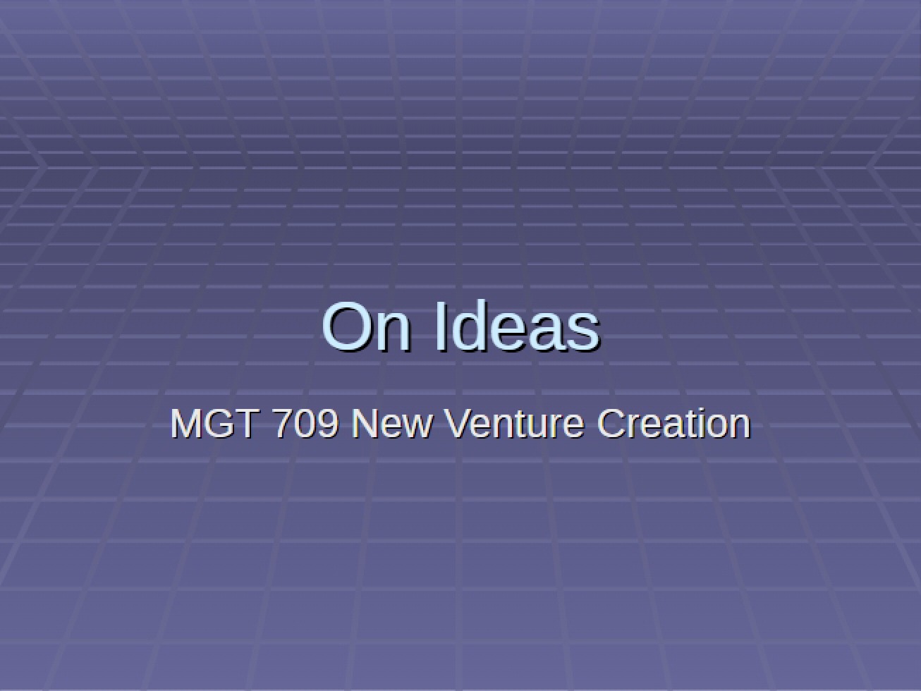 Creation of New Ventures
