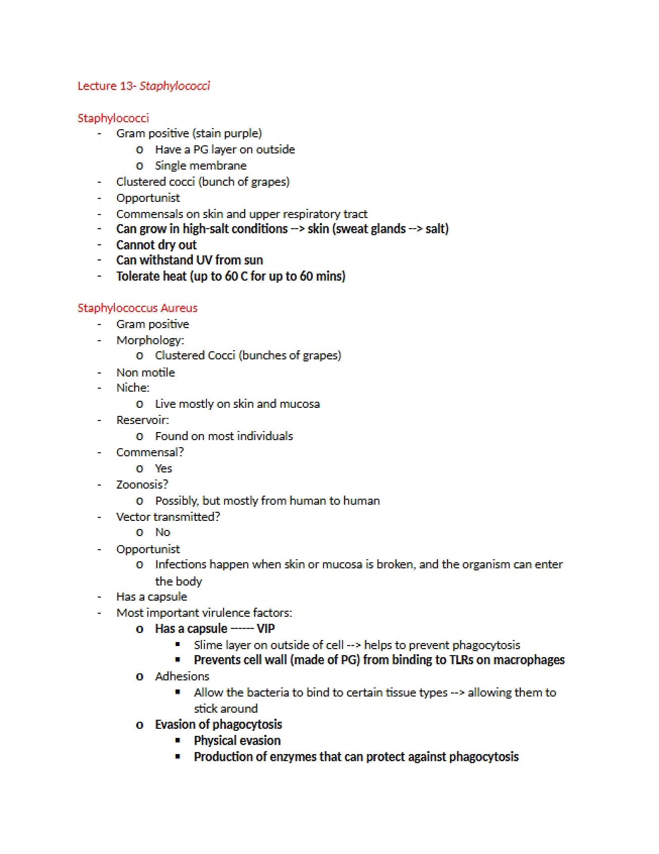 Staphylococci Lecture Thirteen
