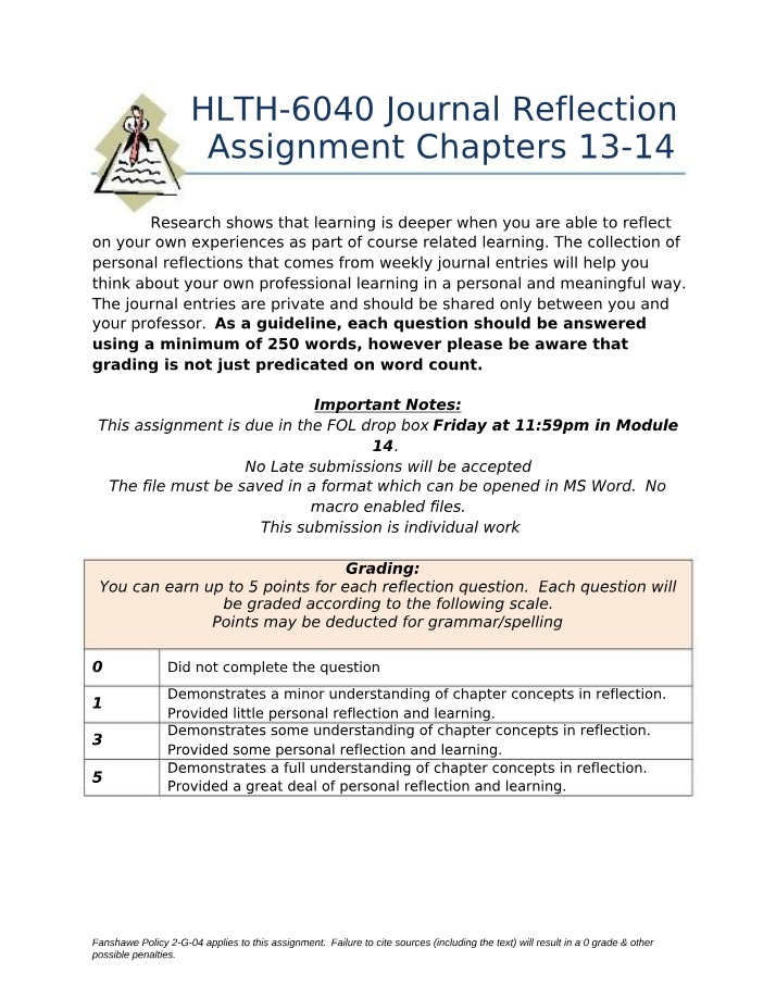 Journal Reflection Chapters 13-14
