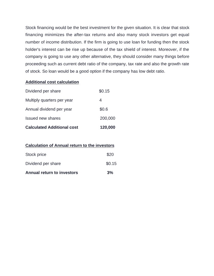 Part 1 - Capital Investment