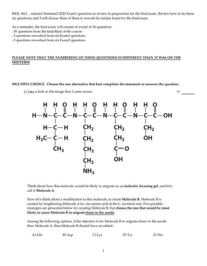 Exam 1 Practice Questions