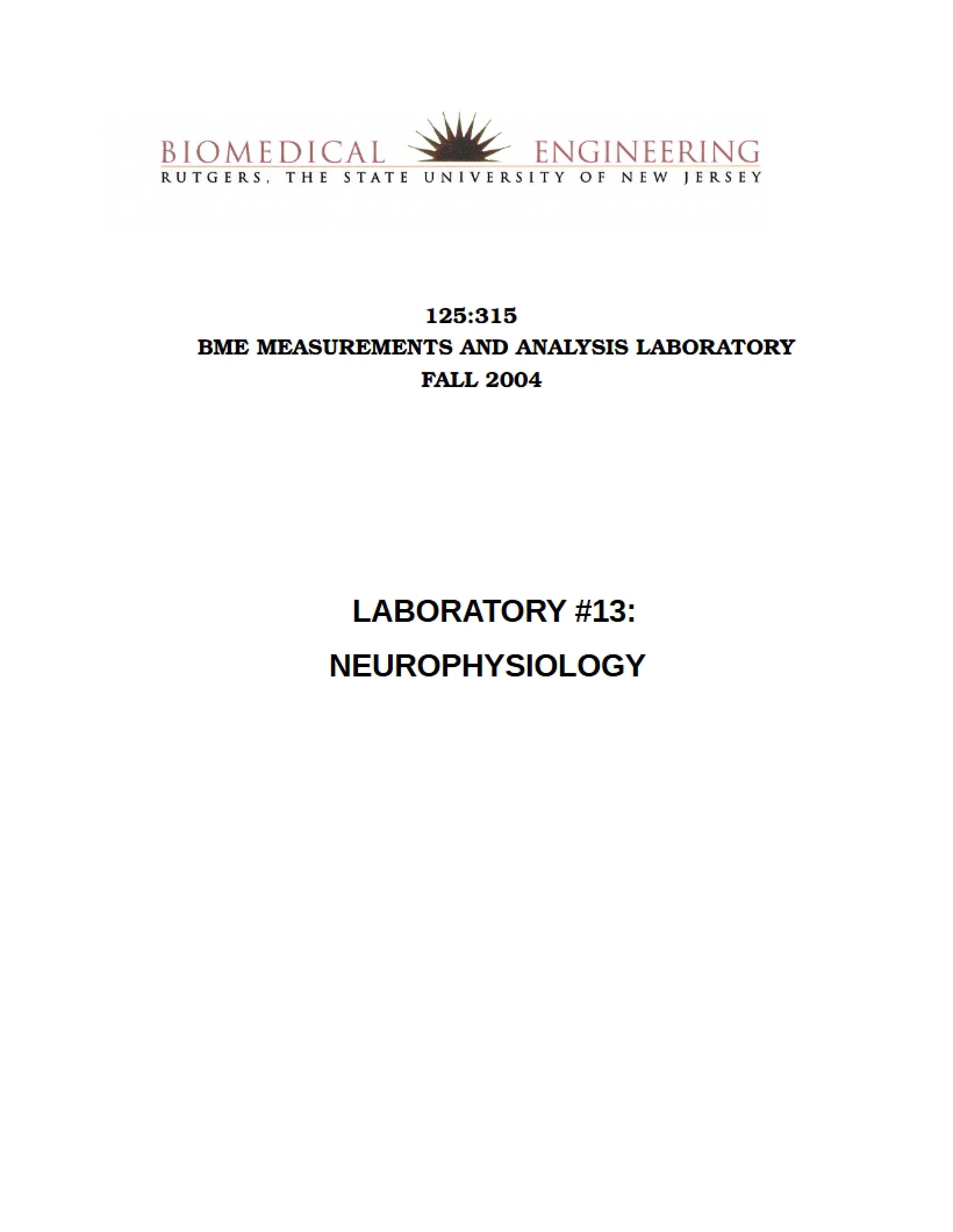 Lab Biomedical Analysis and Measurements
