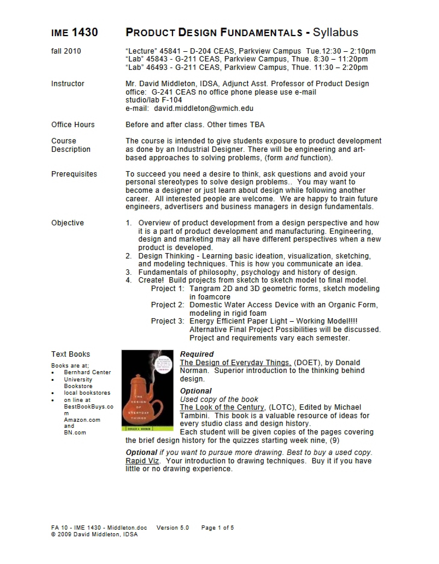 Class Syllabus