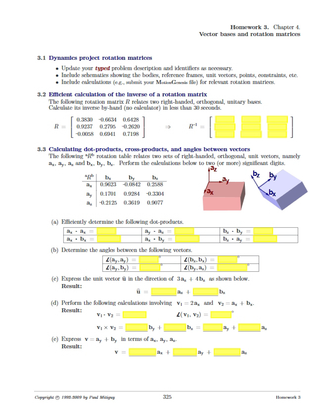 Explanation of Vector Bases and Rotation Matrices
