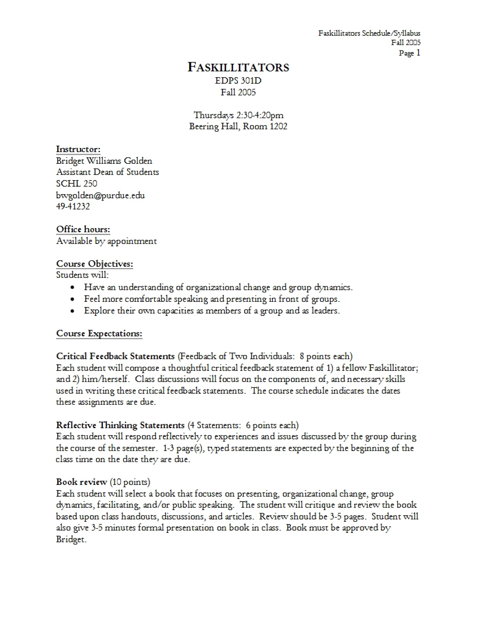 Syllabus