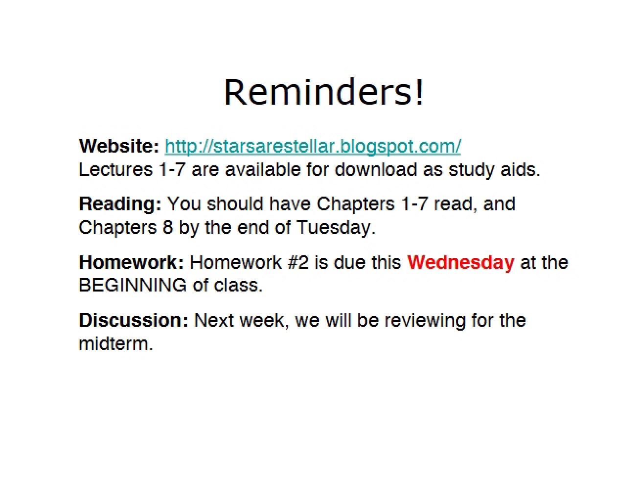 Astronomy Course Notes
