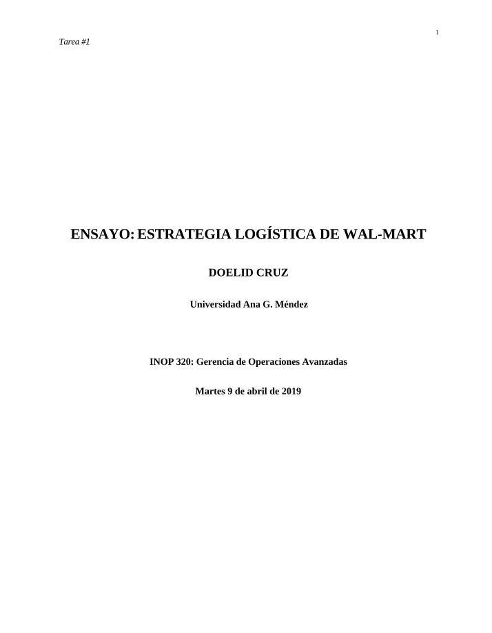 Wal-Mart - Estrategia Logística