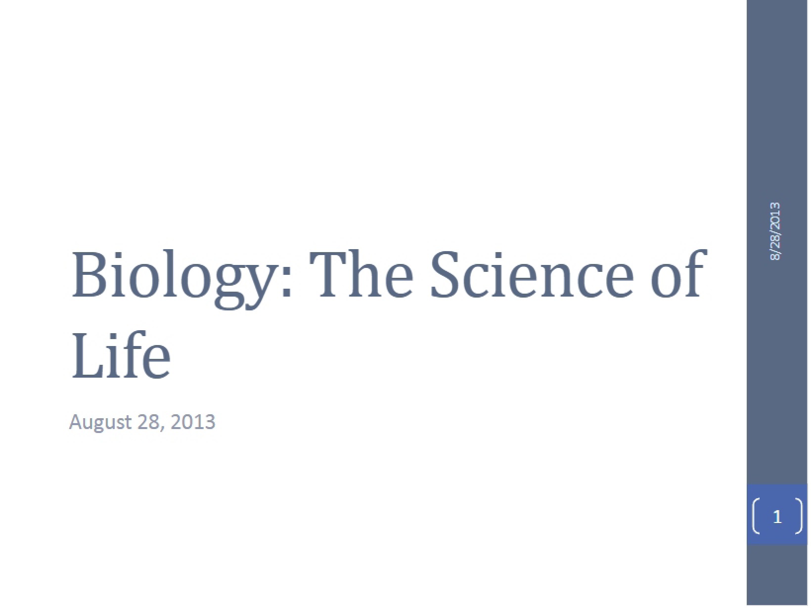 Biology as Science of Life Presentation
