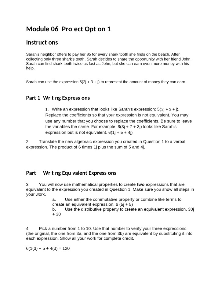 Project Option 1 - Module 06