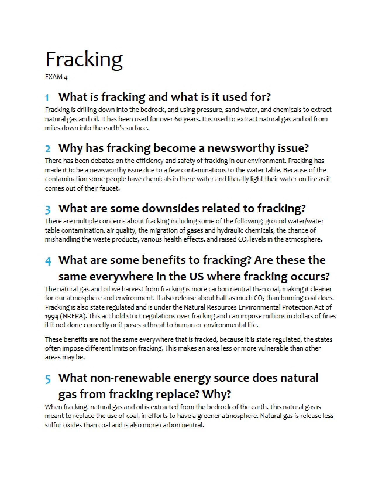 Fracking Environmental Impact