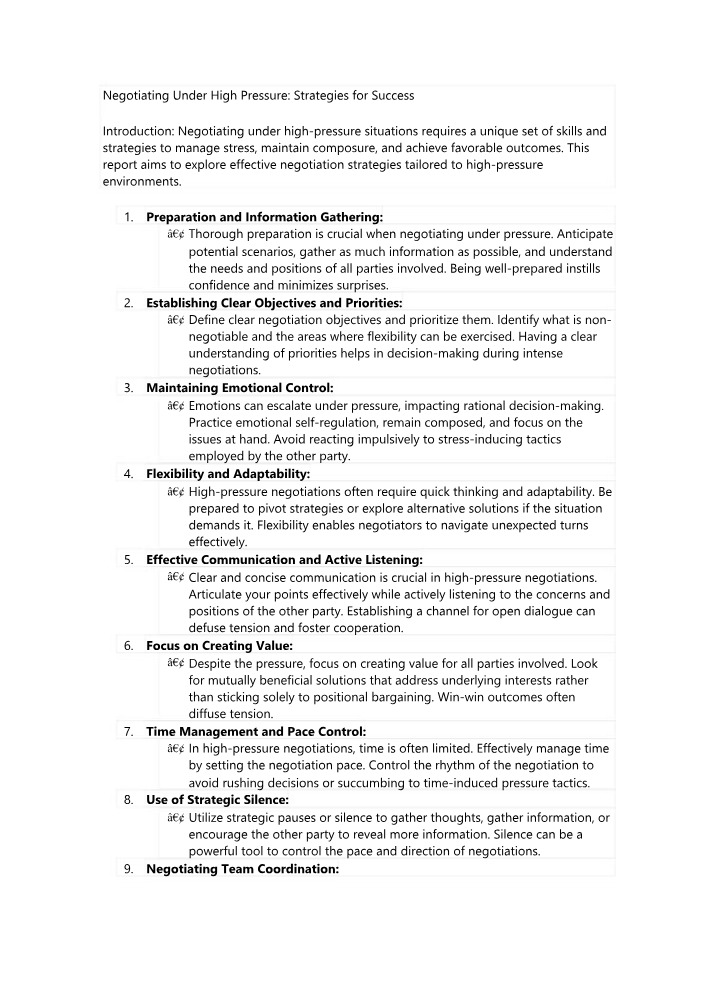 Price Negotiation Strategies for Business Success