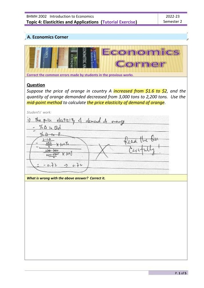 Price Elasticity in Economics - Elasticities and Applications