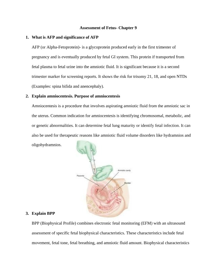 Fetus Assessment - Chapter 9