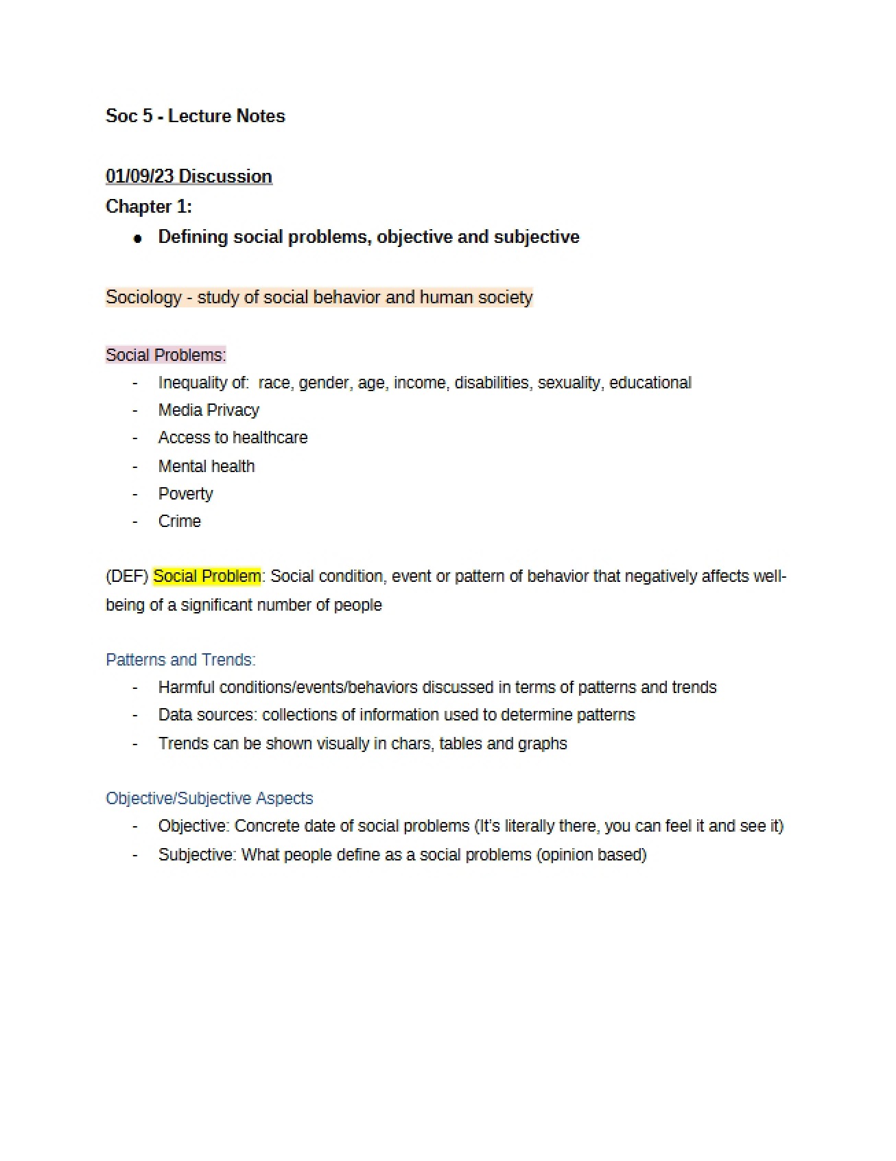 Lecture Notes Chapter 1