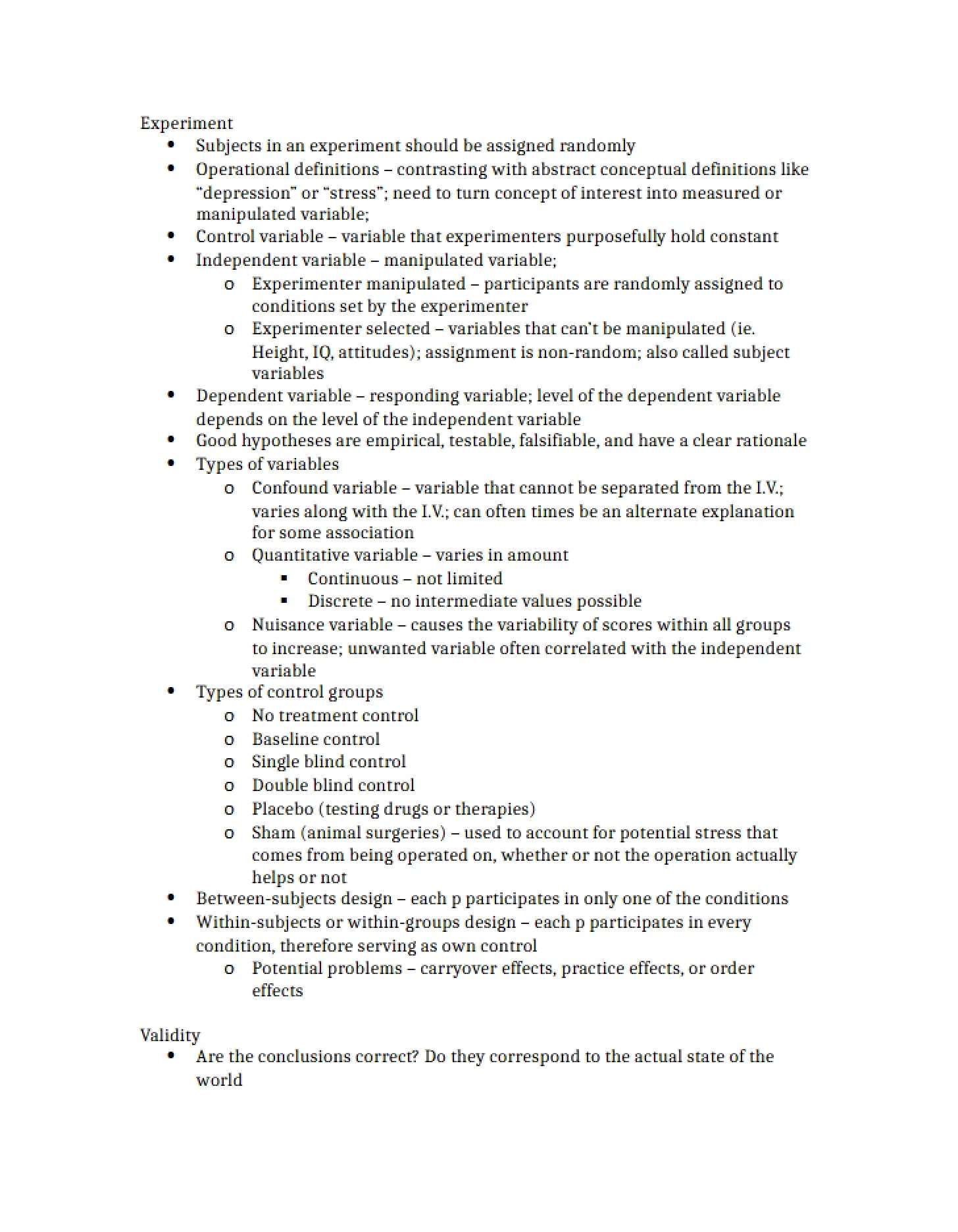 Study Guide for Test Two