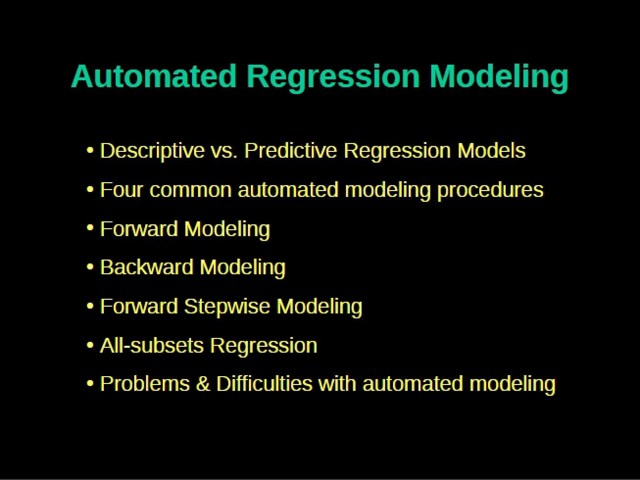 Regression Modeling Automation