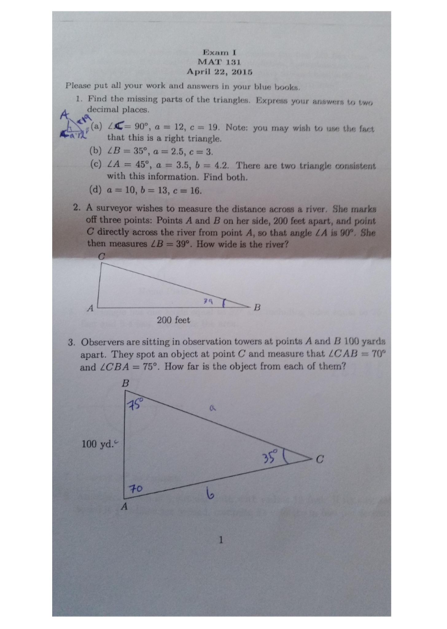 First Exam