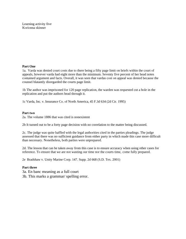 Lessons Learned - Court Costs Denied due to Exceeded Page Limits