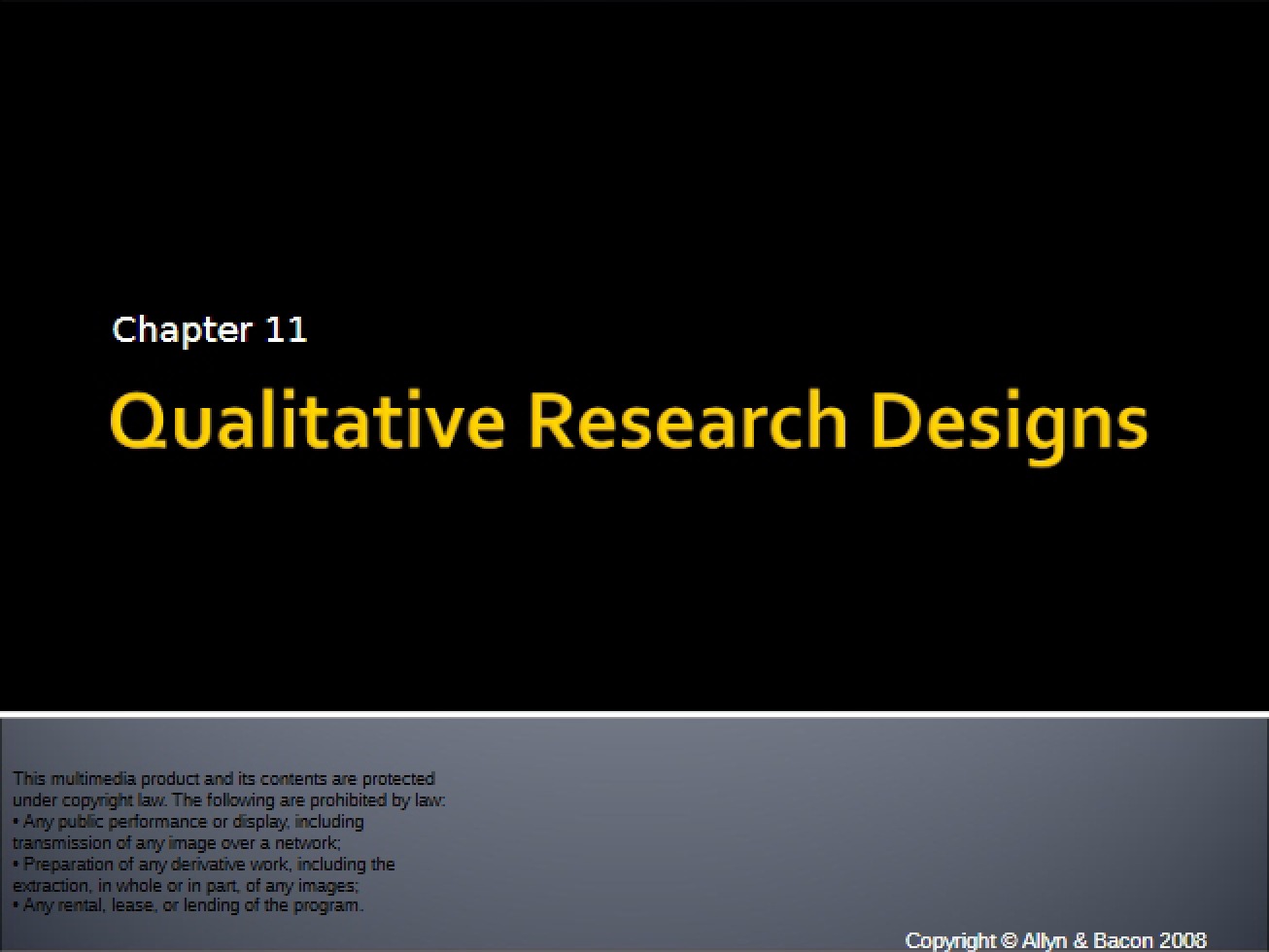 Research Designs Qualitative