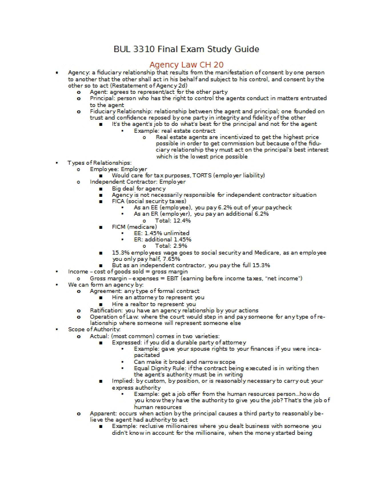 Law of Agency Part 1