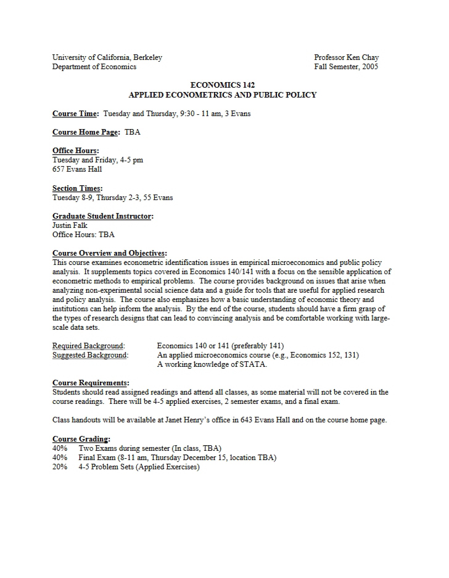 Course Outline