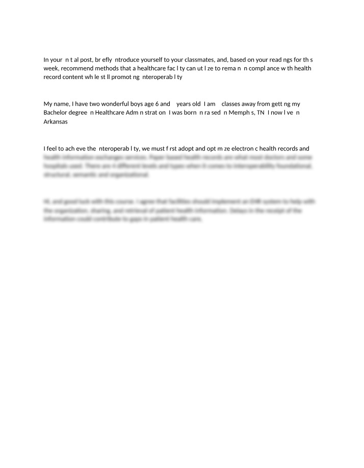 Promoting Interoperability - Methods for Healthcare Facilities