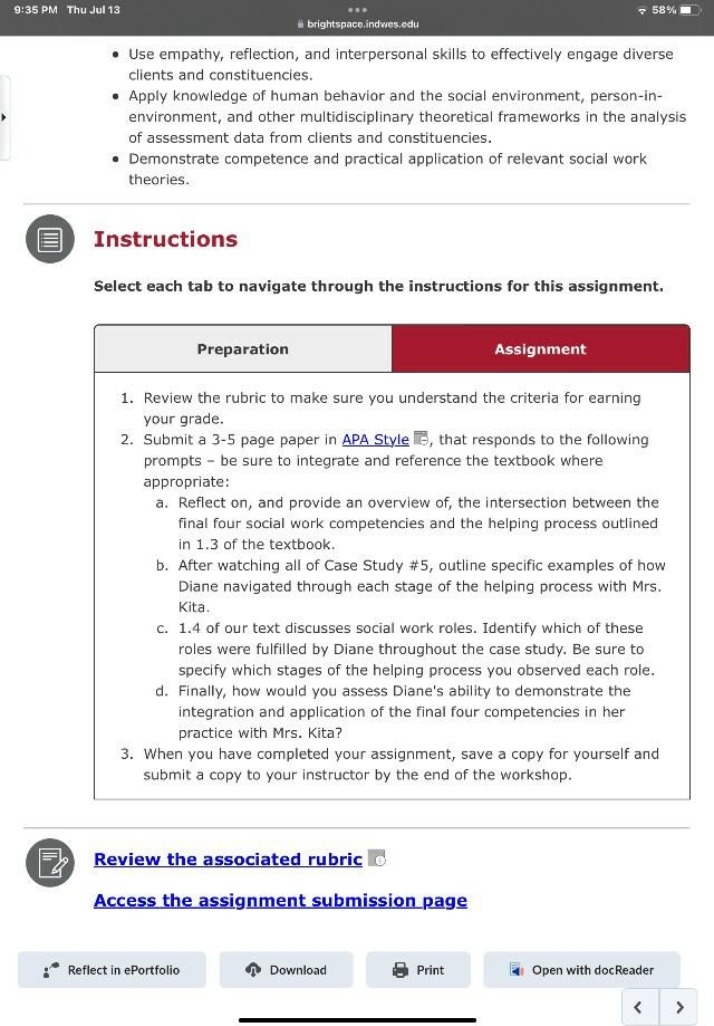 SWK 356 Course Material