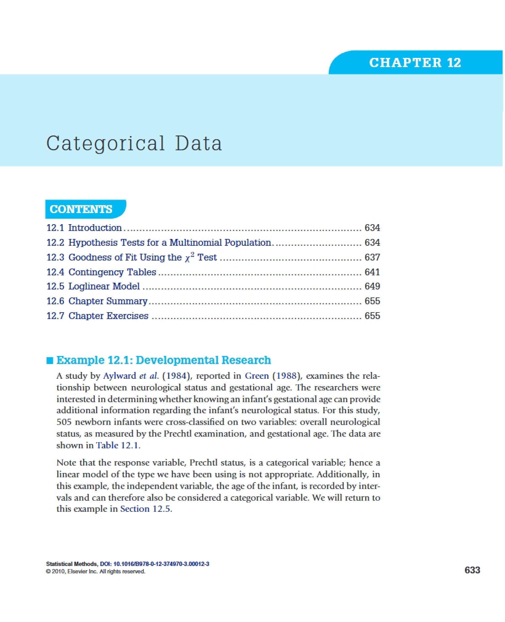 Categorical Data Chapter 12