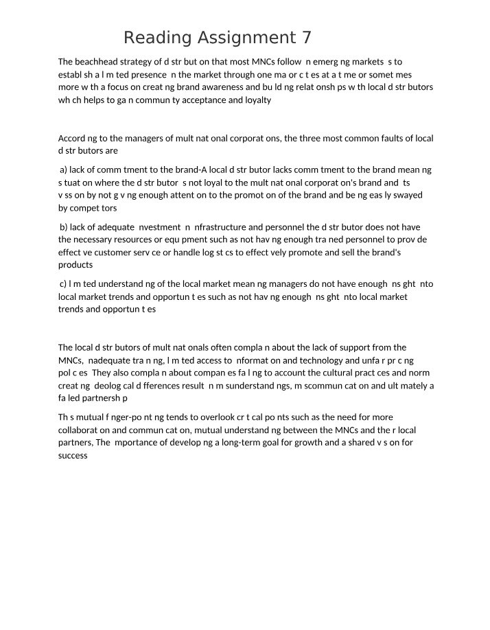 MKT744 - Reading Assignment 7