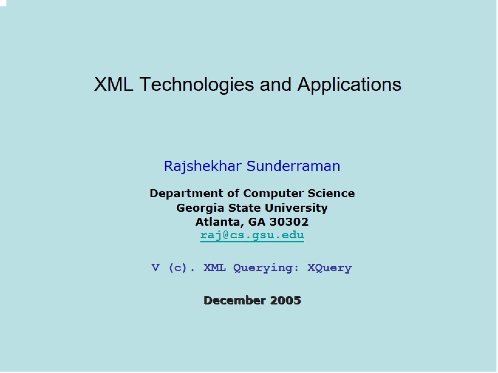Querying XML using XQuery