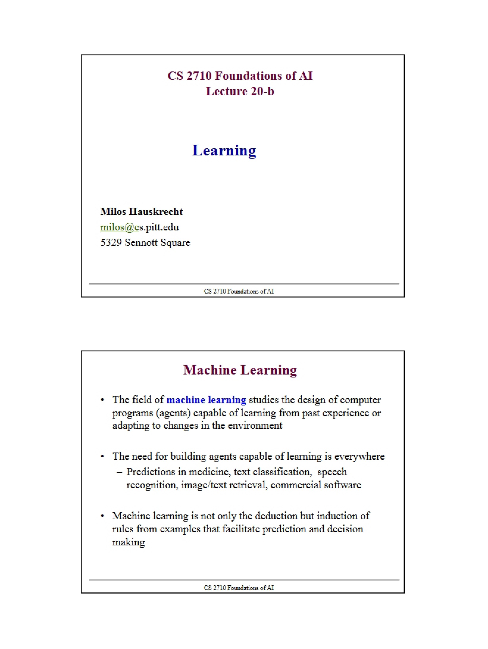 Learning Concepts