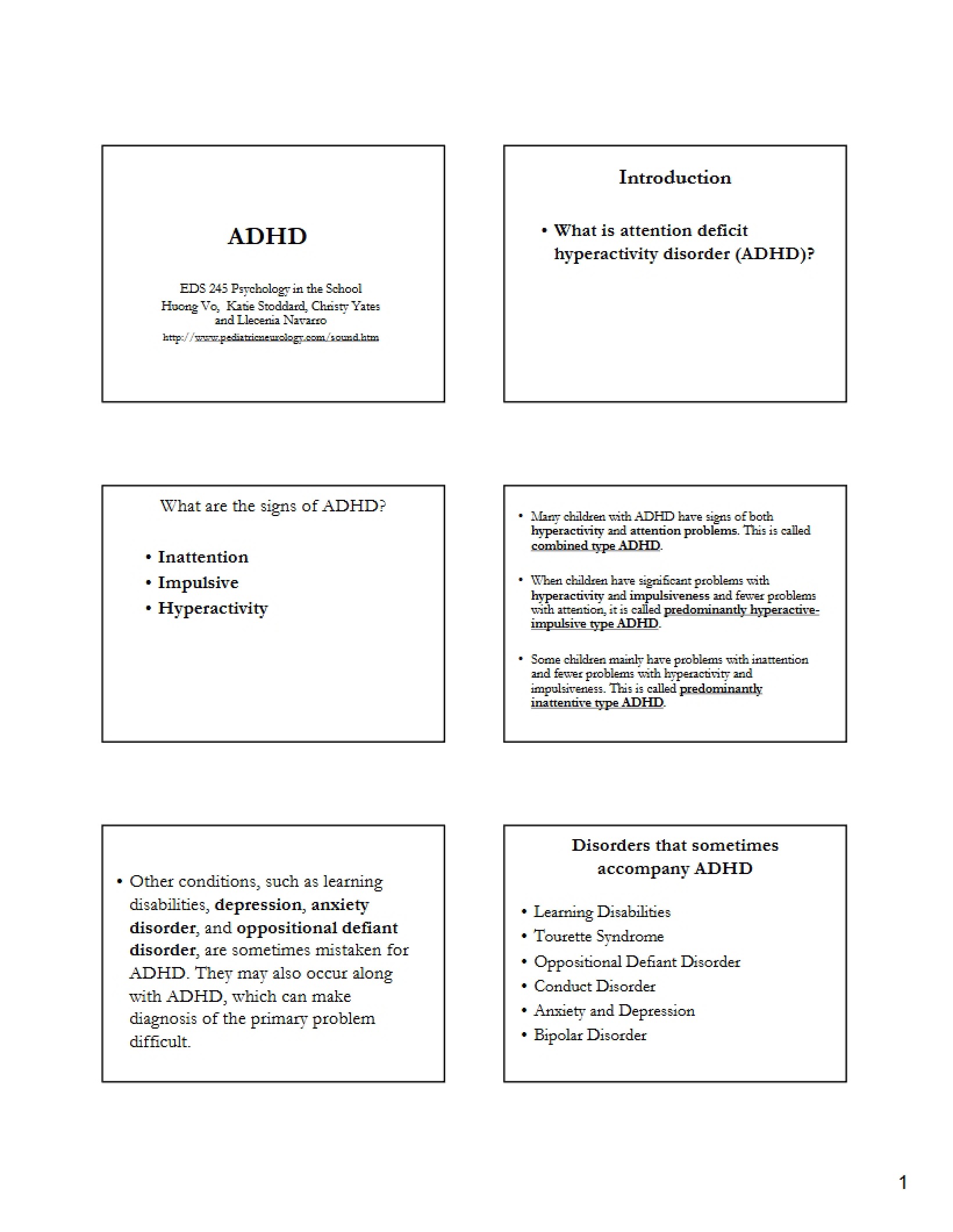 Lecture on ADHD