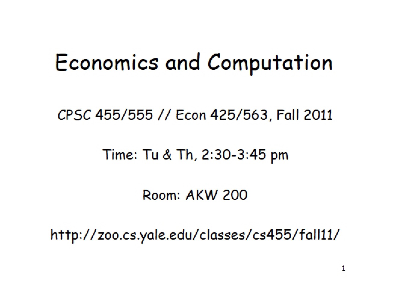 Computation and Economics