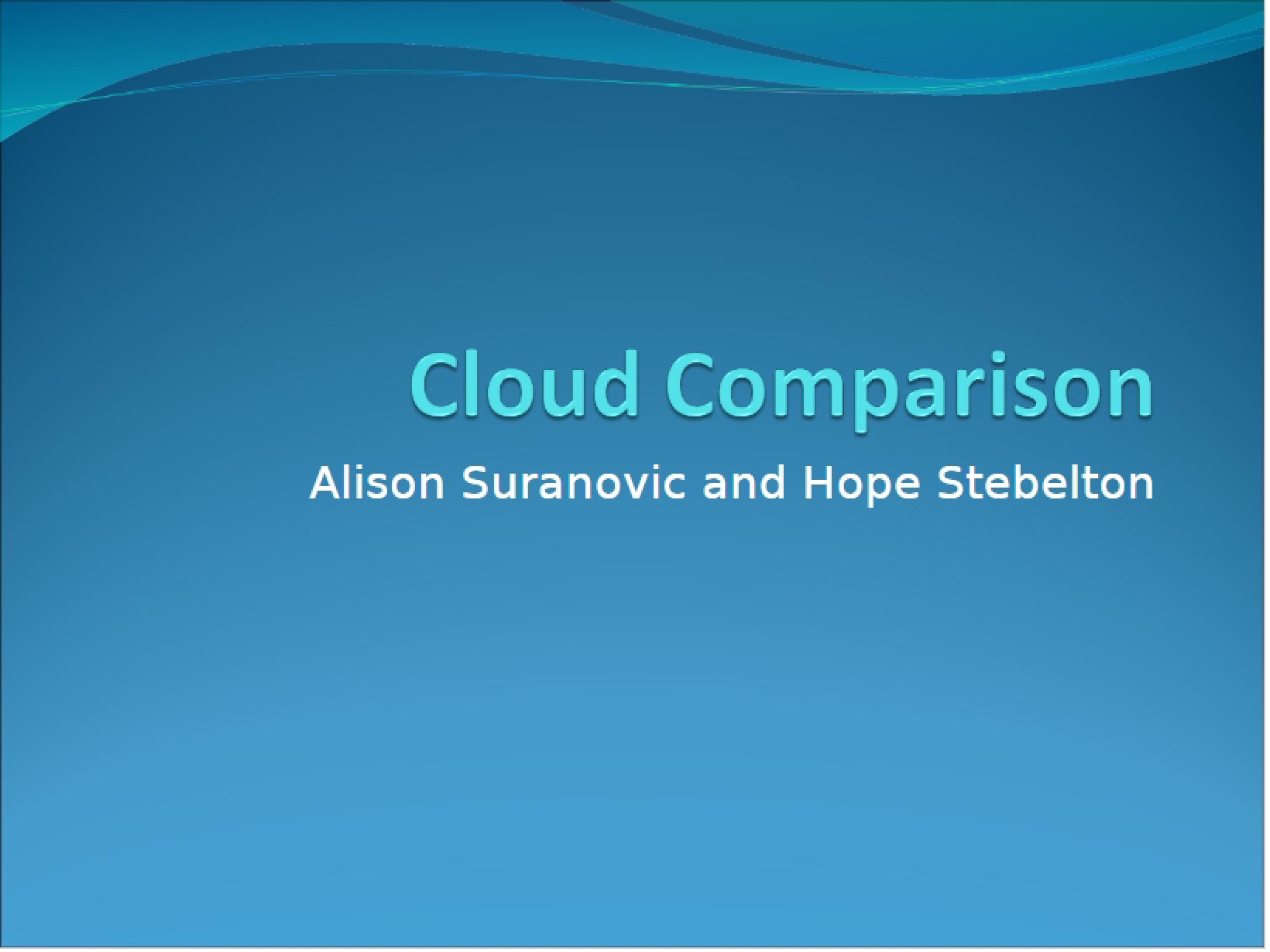 Comparing Clouds