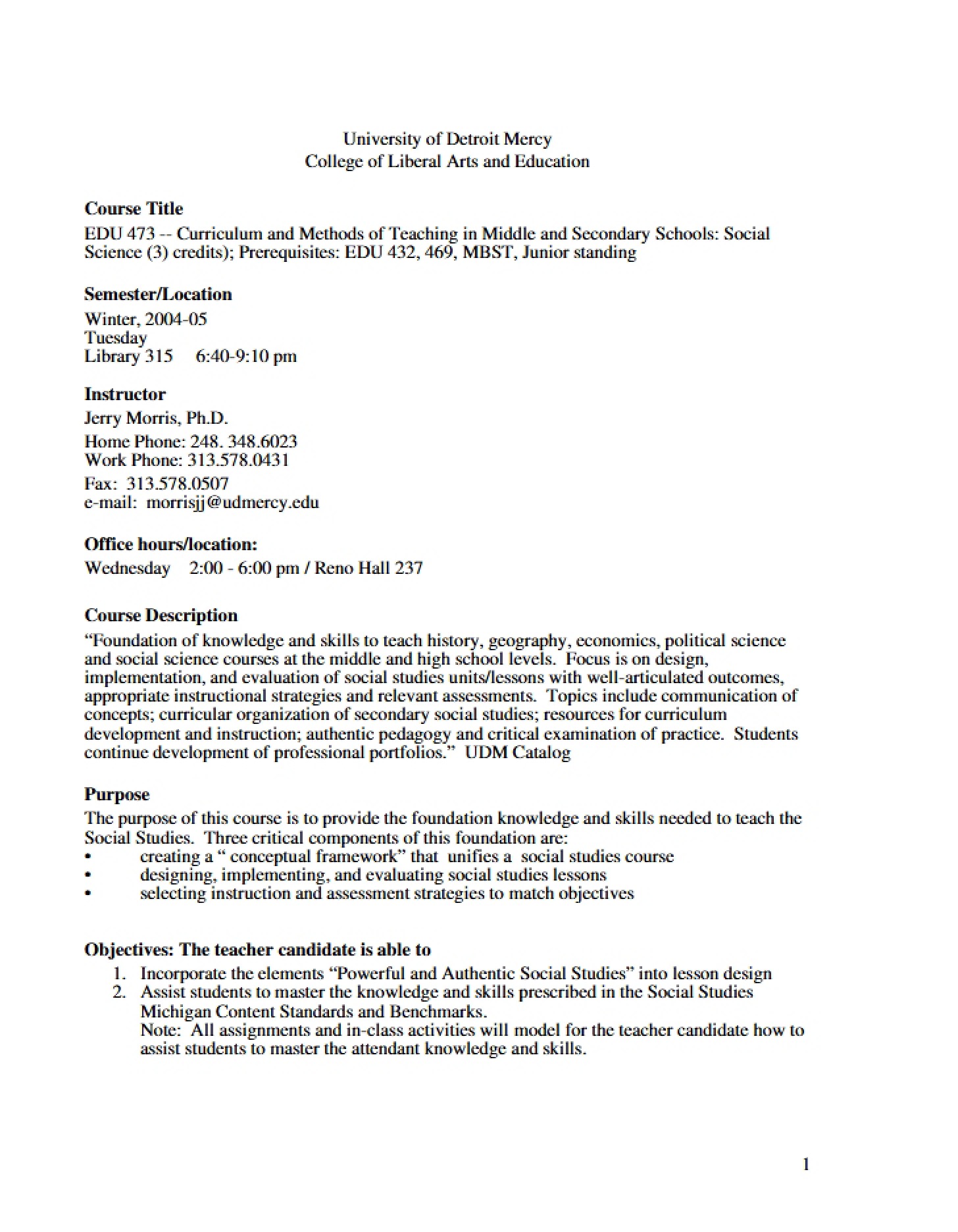 Academic Syllabus
