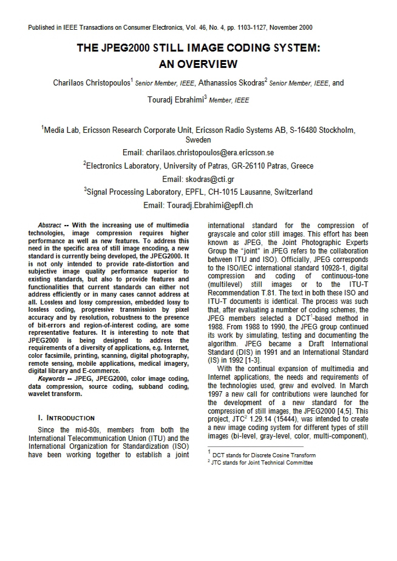 Image and Video Compression Lecture Notes