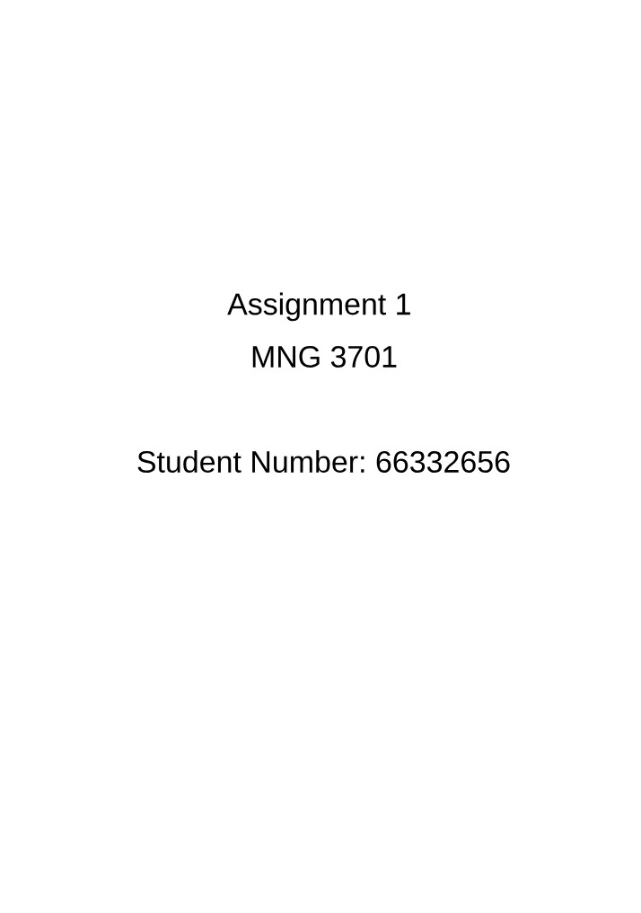 MNG 3701 Assignment 1