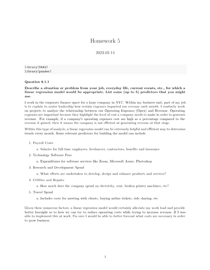 ACCT 3100 Homework 5 Assignment