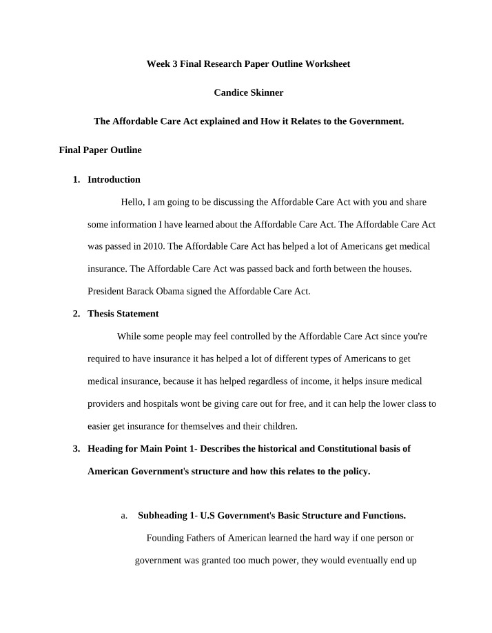 Impact of the Affordable Care Act on American Government