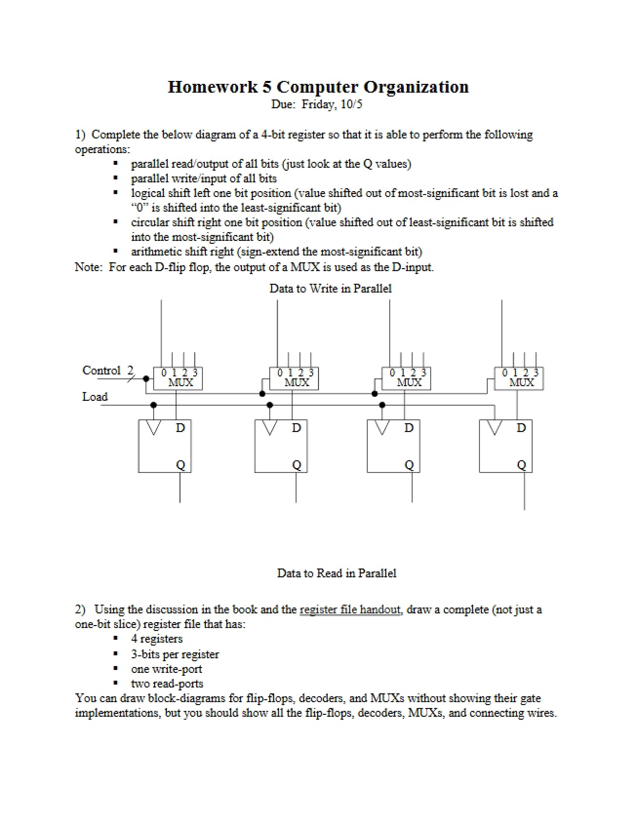 Homework 5 for Computer Organization