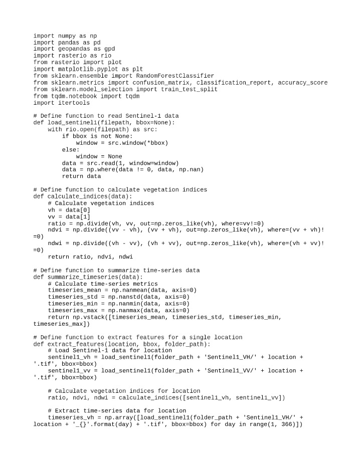 Extracting Vegetation Indices Using Remote Sensing Data