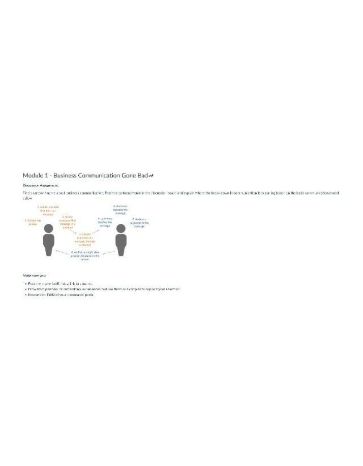 Module 1 Discussion - Business Communication Gone Bad